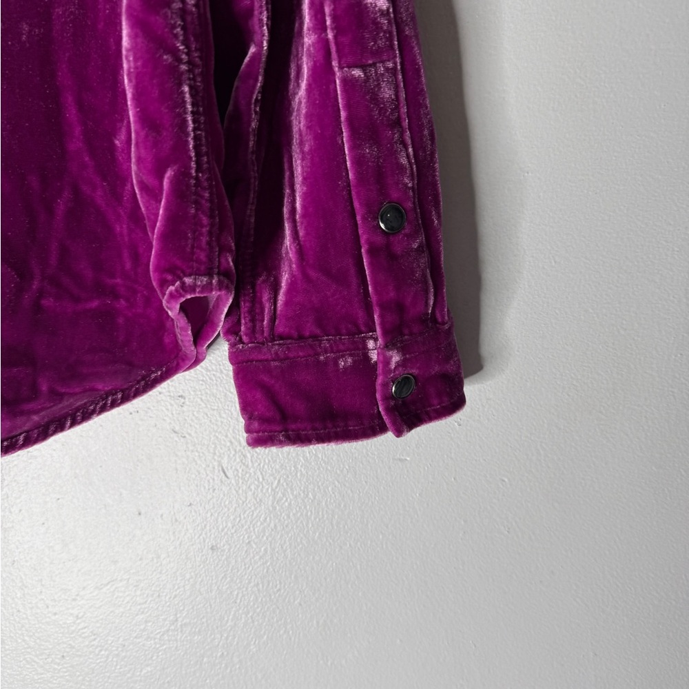 Sundance Magenta Velvet Button-Down Shirt - Picture 6 of 8